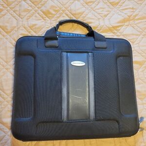 Ballistic Nylon Samsonite Semi Hard Padded Case Computer Messenger Bag 13"